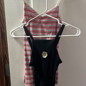 Wild Fable flower crop and No Boundaries Stripe Tank